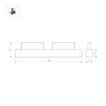 Светильник MAG-ORIENT-FLAT-L465-16W Day4000 (BK, 80 deg, 48V, DALI)